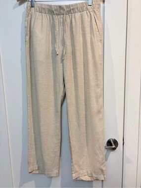 Gap Easy Pant Linen-Blend Pull-On Pants Size M - Beige